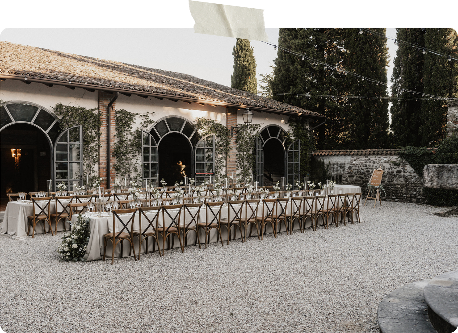 Hochzeitstafel in Italien